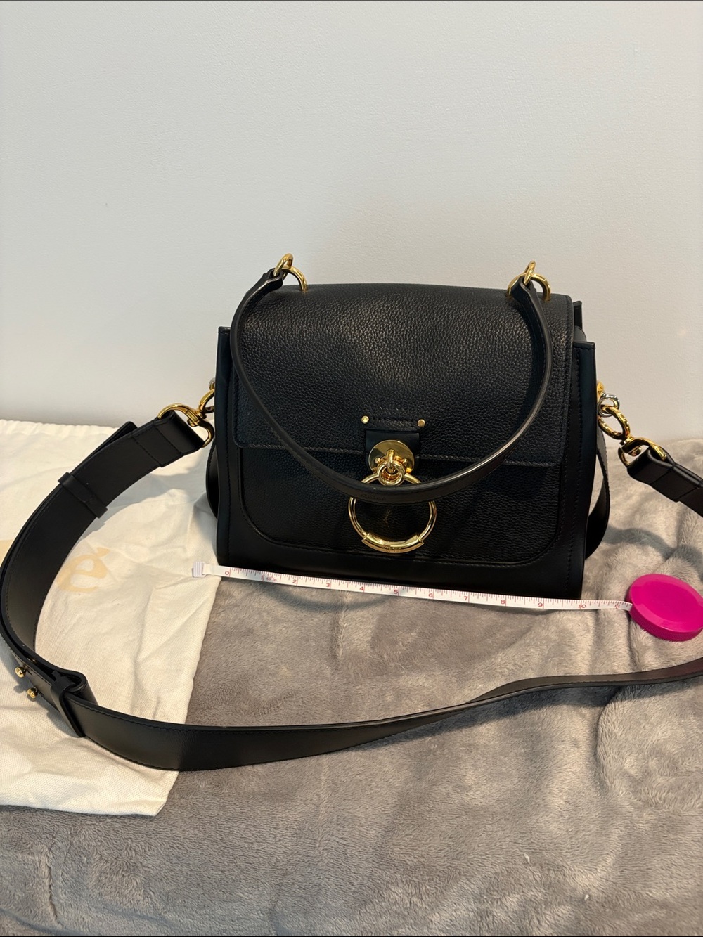 Chloe Tess Day Bag Small black leather handbag